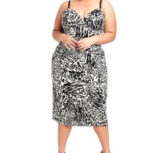 Sergio Hudson × Target Women's Animal Print  Dress 2x NEW